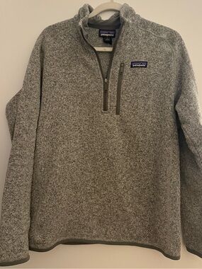 Patagonia Men's Heather Gray Quarter-Zip Fleece Pullover